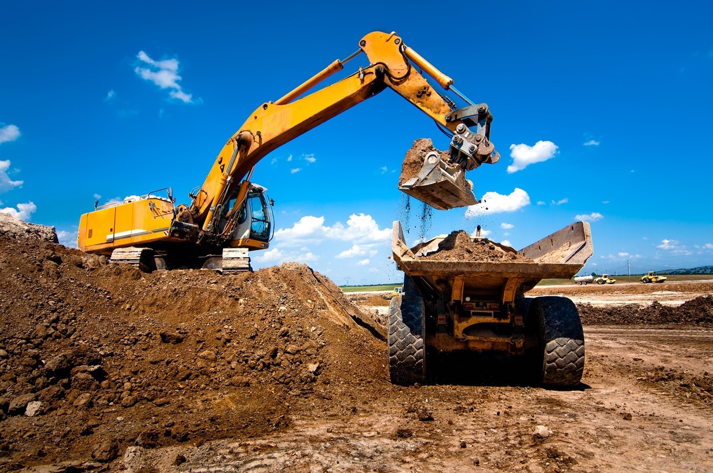 Excavator on site