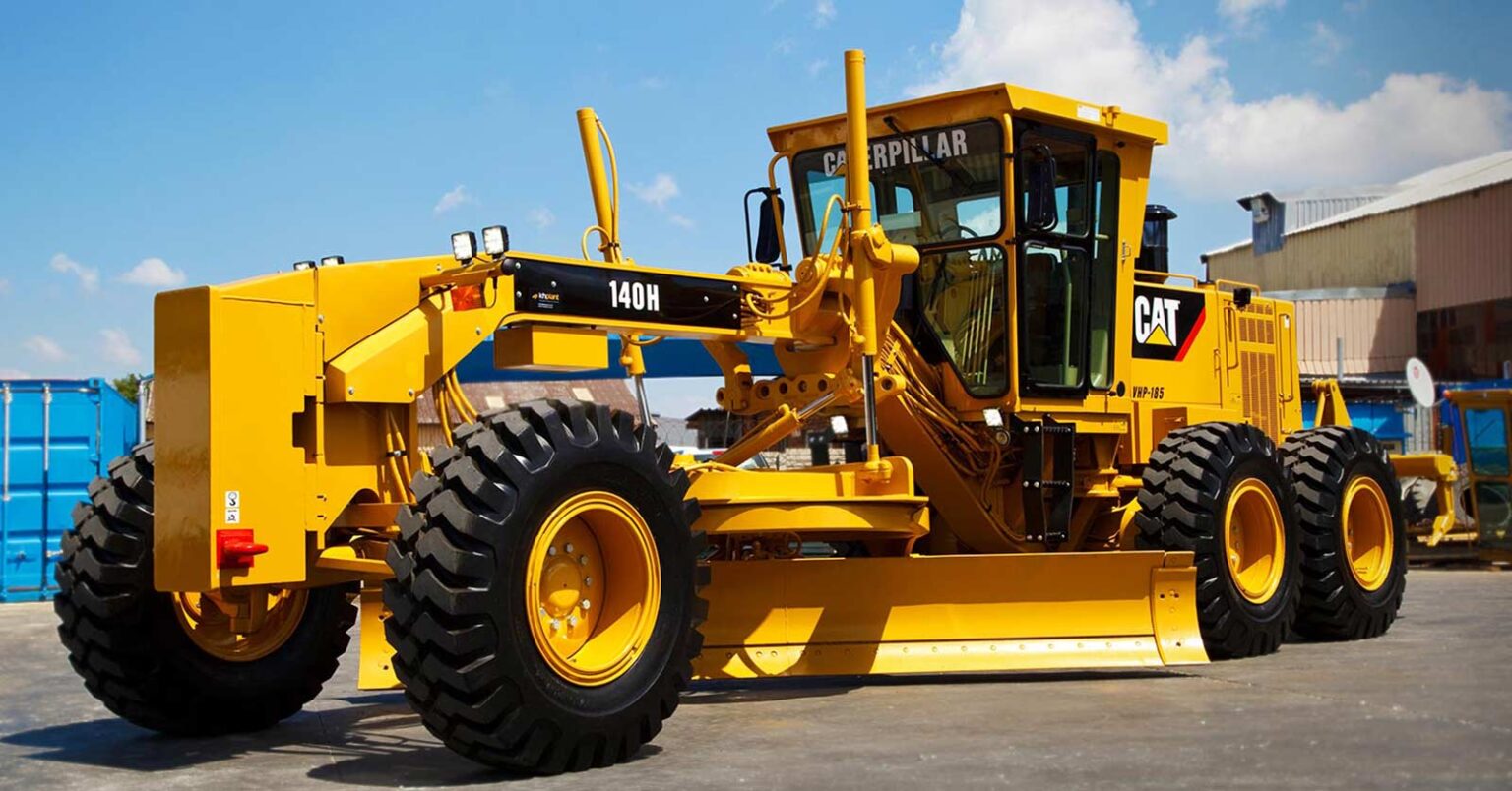 Heavy earthmoving equipment on site